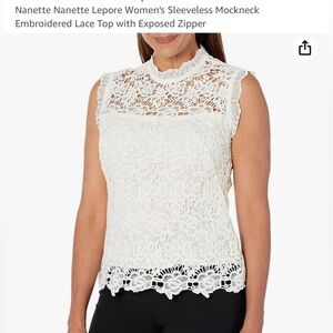 Beautiful Nannette Lapore lace top
